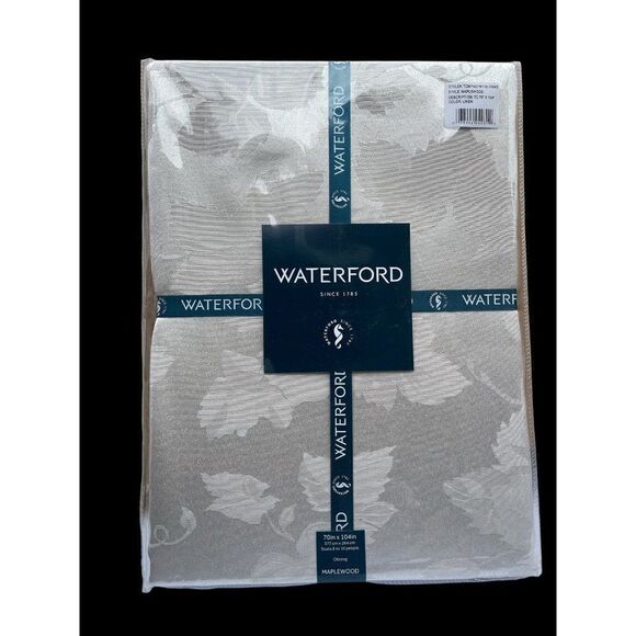 Beand new Waterford Linen MAPLEWOOD Tablecloth 70”x104” - Picture 1 of 5